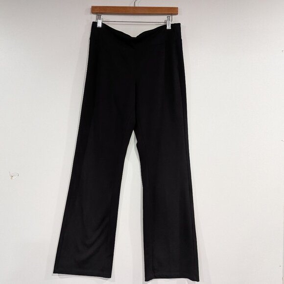 Lauren Ralph Lauren Flared Pull-On Pants Black Size Medium - Picture 1 of 5